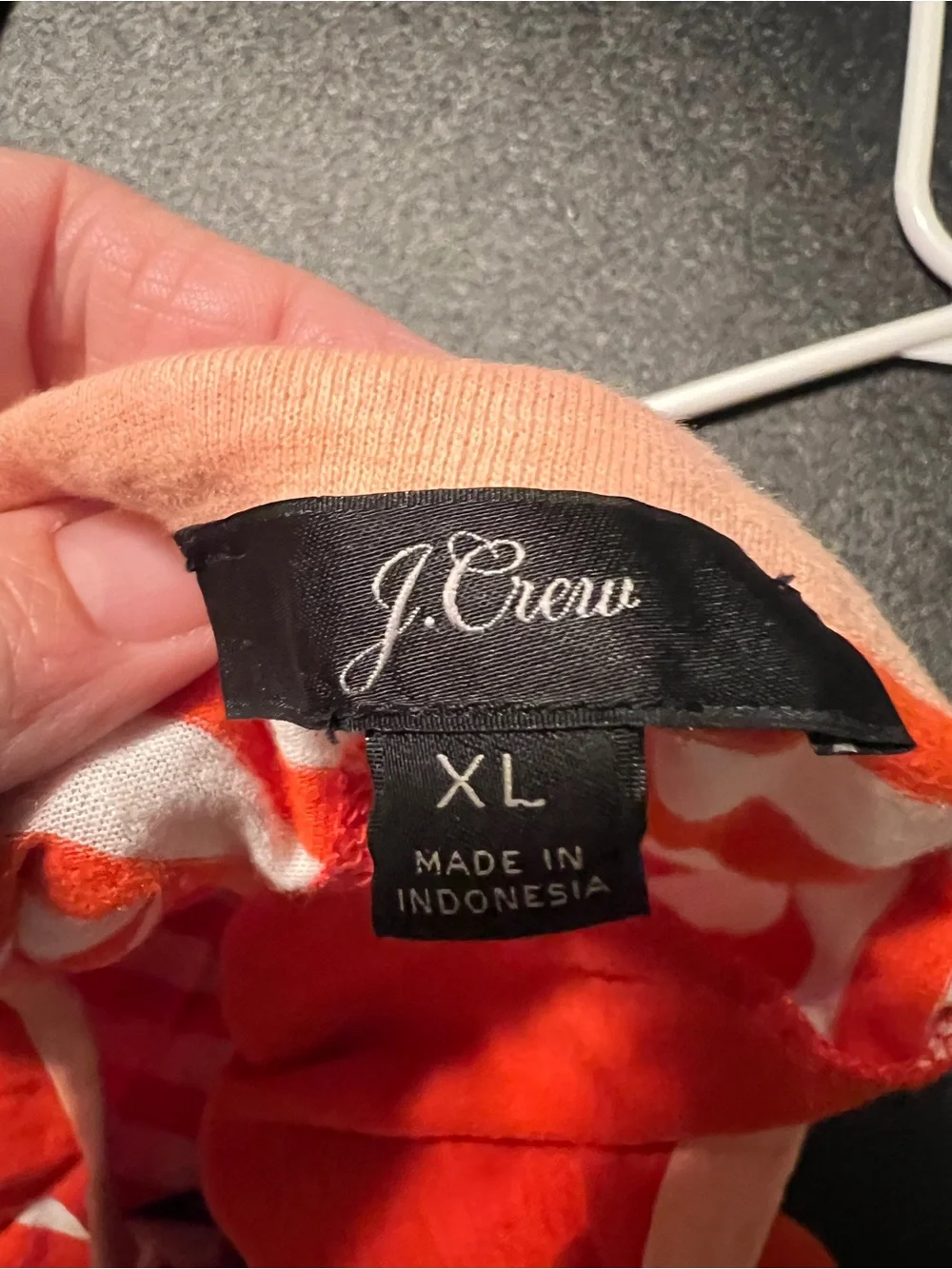 J. Crew Orange and White Striped Long-Sleeve Top